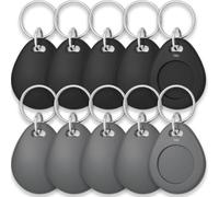 Lot de 10 Badges RFID NFC 13,56MHz programmables MCT sur Smartphone Android | UID Modifiable | Puce CUID Gen2 | Compatible copie Badge Immeuble | T4U®