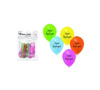 Lot de 10 ballons joyeux anniversaire a gonfler