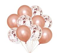 Lot de 10 ballons or rose,Vieux rose-Blanc, Ballons Rétro roses, Confettis Or Roses-Métallisés, Décoration d'anniversaire, Hélium Rose-Vintage Pour anniversaire fille, Décoration de mariage