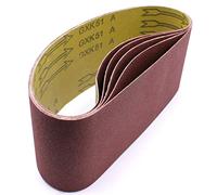 Lot de 10 bandes abrasives 100 x 560 mm grain 120 pour ponceuse à bande