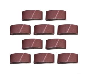 Lot de 10 bandes abrasives grain 60 100 x 560 mm en oxyde d'aluminium pour bois, métal, plastique, cuir - Heavy Duty Grinding Stripping Paint