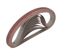 Lot de 10 bandes abrasives non perforées 457 x 13mm grain 40 Titan