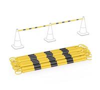 Lot de 10 Barres de signalisation à cônes, barrières rétractables réglables de 1,2 à 2,7 m pour allées, parkings, événements publics - Dispositif de sécurité Portable et temporaire (B/30 piè