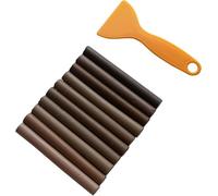 Lot de 10 bâtons de cire pour réparer les fissures, les rayures, les marques et les bosses - Résultats instantanés - Pour bois, stratifié, placage.