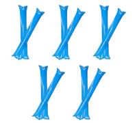 Lot de 10 Bâtons Gonflables de Supporter Bleu, Applaudisseurs Bruyants 60cm en Plastique Épais pour Football, Matchs, Événements Sportifs, Concerts et Fêtes