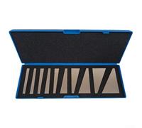 Lot de 10 blocs de jauge d'angle en acier trempé pour magnétisation de surface pour usinage, contrôle de tolérance géométrique, blocs argentés de 1 à 30 degrés avec voiture rigide