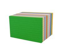 Lot de 10 blocs-notes adhésifs colorés avec lignes, papier adhésif de qualité supérieure en 10 couleurs, parfait pour les souvenirs de bureau scolaire, notes autocollantes lignées