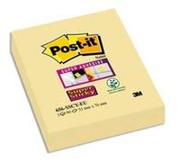 Lot de 10 blocs notes repositionnables Super Sticky 90 feuilles 76x47,6 mm jaune G