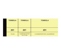 Lot de 10 blocs tombola couleur jaune - 50 x 150 - 100 feuillets