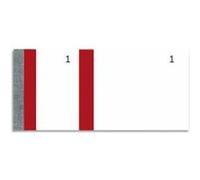 Lot de 10 Blocs vendeur 100 feuillets 60x135 mm rouge G