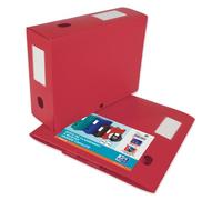 Lot de 10 Boite à bouton pression Memphis 24x32, dos de 100, en polypro, coloris rouge