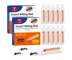 Lot de 10 boîtes à appâts à fourmis pour l'intérieur et l'extérieur | Surveillance des fourmis, appâts en gel prêts à l'emploi, pour cuisine, maison, balcon, cave