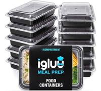 Lot de 10 boîtes à bento empilables (828 ml), sans BPA, hermétiques, adaptées au micro-ondes, au congélateur et au lave-vaisselle