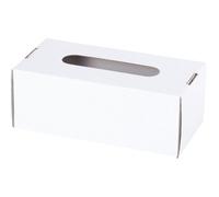 Lot de 10 boîtes à mouchoirs en carton blanc