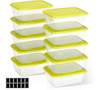 Lot De 10 Boîtes Alimentaires Boîtes De Congélation, Rectangulaires, Boîte Conservation Alimentaire Libre De Bpa, Avec Couvercles,