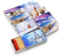Lot de 10 Boîtes de 50 Allumettes, Longueur 10 cm, 500 Chef Matches, Allume-feu, Compactes et Pratiques pour Cuisine, Bougies, Camping, Barbecue, Extérieur, Survie Matches art. 1549 (10)