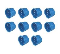 Lot de 10 boîtes de 502 plaques de plâtre Ø71 x 50 mm, entraxe rond 60 mm pour 2 modules, boîte d'encastrage, montage par cloison sèche, boîte de distribution et dérivation