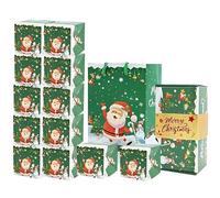 Lot de 10 boîtes de boules rebondissantes - Boîte de Noël - Avec sac de rangement - Pour la Saint-Valentin, les , la , les célébrations, les anniversaires, les vacances