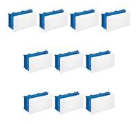 Lot de 10 boîtes de dérivation en plaques de plâtre, 294 x 152 x 70 mm, PT7, IP40 avec couvercle et vis, boîte électrique pour murs et comptoirs, pour joints de bornes et connexions