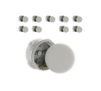 - Lot de 10 boîtes de dérivation IP55 Ø70x35mm - Gris