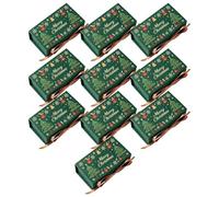 Lot de 10 boîtes de Noël rectangulaires avec couvercles assortis | rangement décoratif, emballage cadeau festif, parfait pour les entrées, les tables à manger, les sapins de Noël, les bonbons