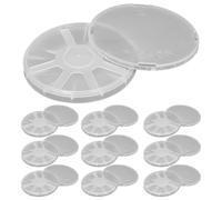 Lot de 10 boîtes de présentation à plaque unique de 10,2 cm, matériau PP avec design transparent, pour ranger et exposer des échantillons de gaufrette, de copeaux, de verre et de silicone, fermeture