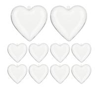 Lot de 10 boîtes de rangement en forme de cœur pour la Saint-Valentin - Petits bocaux en verre pour décoration de la maison | Mariage Nouvel An Cartes d'anniversaire Ruban Photo Jouet
