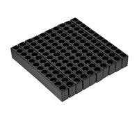Lot de 10 boîtes de rangement pour embouts à 12 trous, porte-embouts, étui de rangement en plastique, tournevis, tige hexagonale, porte-cartes, organiseur de bandes en caoutchouc noir