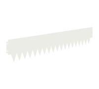 Lot de 10 bordures de gazon en acier Blanc 103 x 20 cm | Revêtement par pulvérisation, résistant aux intempéries, système d'emboîtement sans outils, flexible pour les courbes