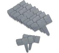 Lot de 10 Bordures jardin FISHTEC effet Pierre pour Parterre de Jardin, Allée, Pelouse Gris G