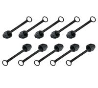 Lot de 10 bouchons à vis en plastique pour connecteur M12 - Capuchons à vis M12 - Capuchons à vis étanches pour montage sur panneau