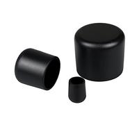 Lot de 10 Bouchons en Plastique pour Tubes Ronds, 3mm-30mm, Patin Chaise, Patins pour Meubles, Protection Pied de Chaise, Tampon Chaise, Pied de Meuble, Embout escabeau, antidérapant (22mm, Noir)