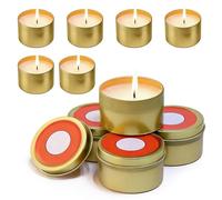 Lot de 10 bougies de survie - Longue durée de combustion - Pour l'intérieur - Anti-vent - Sans fumée - Durée de combustion : 30 h - Pour camping, pique-nique, coupure de courant