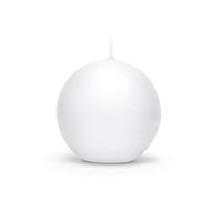 Lot de 10 bougies sphériques Blanc mat Diamètre 6 cm
