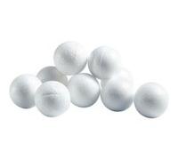 Lot de 10 boules en styropor blanches, diamètre 5 cm, à décorer - blanc G