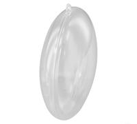 Lot de 10 boules plates en plastique transparent à remplir - Boules à suspendre ouvertes pour décoration d'intérieur, arbre, bonbons, confettis, loisirs créatifs - 7/9/11 cm (B 11 cm)