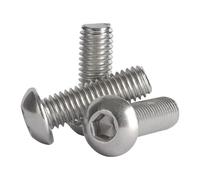 Lot de 10 boulons à tête cylindrique M10-1,5 x 16 mm, vis à tête hexagonale en acier inoxydable 304, finition brillante, filetage entièrement machine
