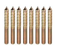 Lot de 10 boulons de suspension M6 x 50 mm, chevilles à vis en bois vers métal, vis sans tête à double tête, vis sans tête pour connexion de meubles de travail du bois (lot de 10)