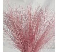 Lot de 10 bouquets d'herbe de la pampa artificielle de 45 cm x roseau artificiel pour chambre à coucher, mariage, décoration d'intérieur, fleurs artificielles, vase, rose