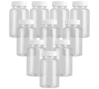 Lot de 10 bouteilles transparentes d'échantillon d'huile en plastique PET avec couvercles, flacons à large ouverture de 150 ml pour stockage et service de liquides, pratiques pour un usage en lot