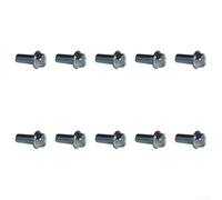 Lot de 10 boutons de poignée de tondeuse à gazon M10 x 1,25 Vis de rechange 90105-960-003 Écrou triangulaire pour une installation facile Outils de jardin Finition argentée