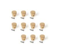 Lot de 10 boutons pour meubles Argos, diamètre 30mm, Aluminium, Or