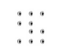Emuca – Poignée encastrable ronde Ø41 mm pour meubles, finition satiné – Lot de 10