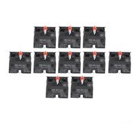 Lot de 10 boutons-poussoirs Joystick Commutateurs ZB2-BE102C Normal Fermé 10 A 600 V 22 mm Diamètre d'encastrement Connecteur en laiton Résistant à la chaleur Boîtier robuste pour contrôle industriel