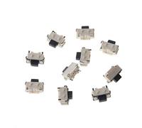 Lot de 10 boutons poussoirs tactiles latéraux Micro SMT Tact 2 x 4 x 3,5 mm Bouton poussoir marche/arrêt étanche à LED momentanée Contrôle à bascule Poignée Start Stop Capteur de variateur tactile