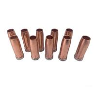 Lot de 10 buses à gaz 145.0132 pour torche MIG MB26/MB501, pointe de soudure conique en cuivre 14 x 24 mm 76 mm, pièce de rechange pour un débit de gaz stable