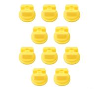 Lot de 10 buses de pulvérisation en plastique pour pulvérisateurs agricoles, buse d'atomisation, avec design anti-goutte, pour une couverture uniforme (jaune)