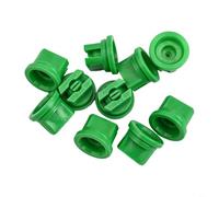 Lot de 10 buses de pulvérisation en plastique pour pulvérisateurs agricoles, buse d'atomisation, avec design anti-goutte, pour une couverture uniforme (vert)