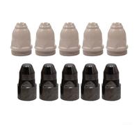 Lot de 10 buses et électrodes en cuivre plaqué pour coupe-plasma P80, pièces d'usure pour LGK100 avec ouverture de 1,1/1,3/1,5/1,7 mm (1,1 mm)
