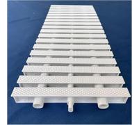Lot de 10 cache-grilles de vidange de piscine - Plastique ABS durable pour drainage par débordement - Grille rectangulaire pour une gestion efficace du débit d'eau